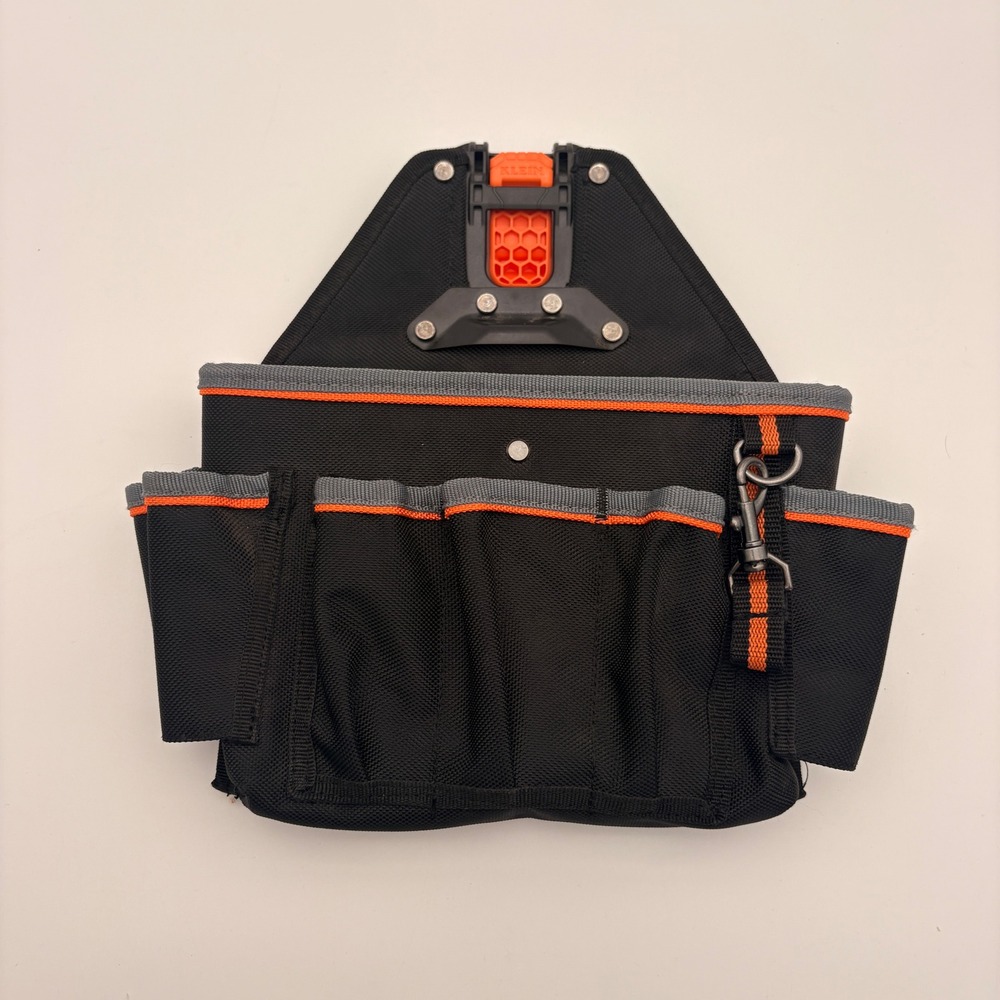 Klein Tools Tradesman Pro 9 Pocket Tool Pouch Black Ballistic Weave Belt Clip